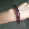 Natural Chalcedony Agate Purple Bracelet Fashionable Charm Emerald Bangle Women's Gift
