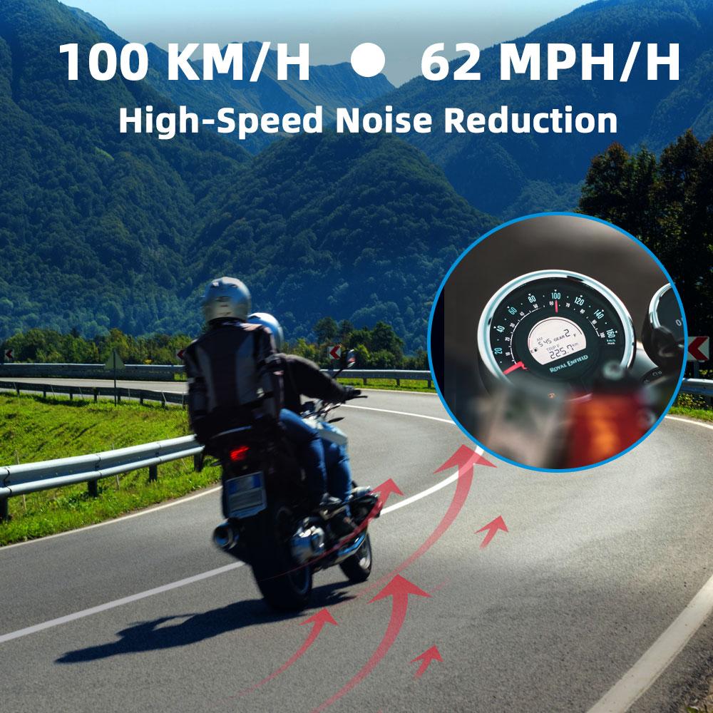 WAYXIN T2 Motorradhelm-Headset für 2 Fahrer Bluetooth Intercom-Kopfhörer Moto Communicator Lautsprecher Interphone Headset Biker