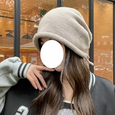 Ribbon Beanie Winter Hat, Winter Hat, Thermal Hood, Bucket Hat