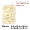 5 Meters Round Pearl Bead Chain, Diameter 0.4/0.5/0.6cm White Pearl Strands for DIY Jewelry Making, Wedding Party Decor YMY