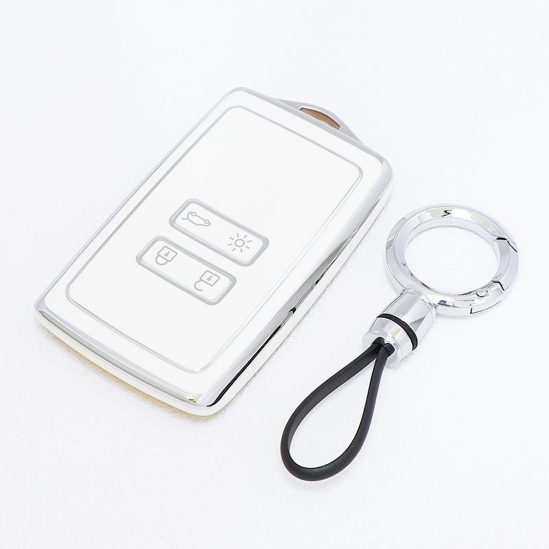 For Renault Kadjar Koleos Megane 4 Talisman Arkana Dacia Sandero Espace 5 Captur Tpu Shell Fob Holder Car Key Case Cover