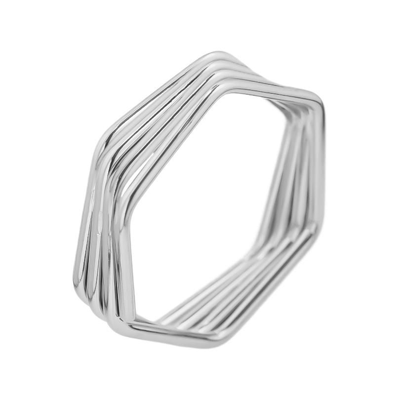 Geometria Semplice Moda Acciaio Inossidabile Anelli Aperti Per Donne Uomini Accessori Colore Argento Cuore Sole Rotondo Base Vuota Fai da Te Anillos
