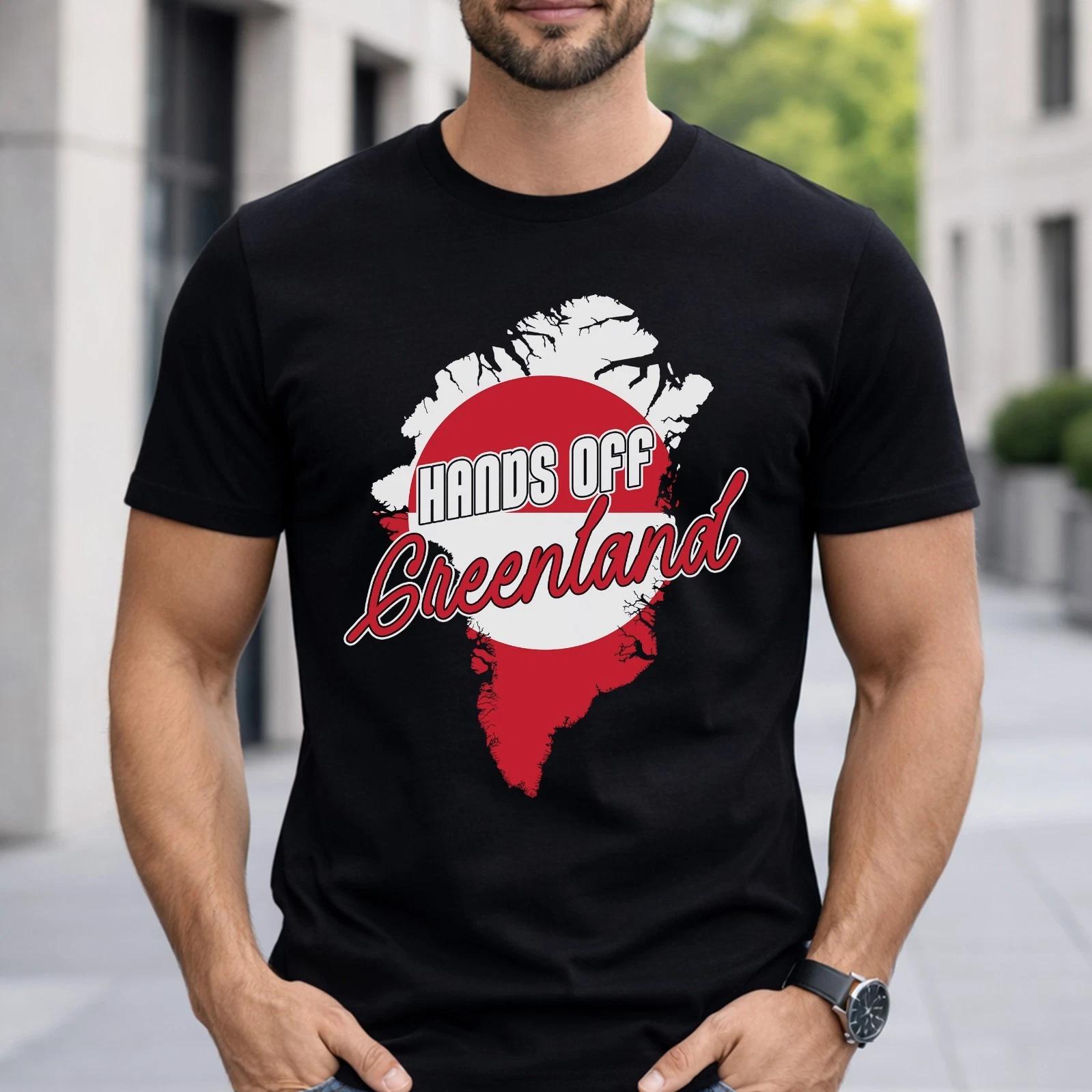 Greenland Freedom  Shirt - Vintage Greenland Flag Retro Support Unisex T- Shirt L