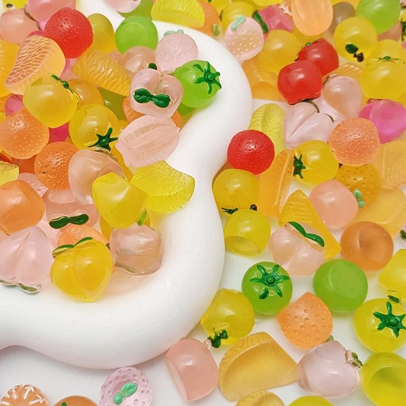 

10 шт. имитация мультфильма фрукты слепой мешок игрушки миниатюрные мини фрукты животные модель детский игровой домик игрушка украшения