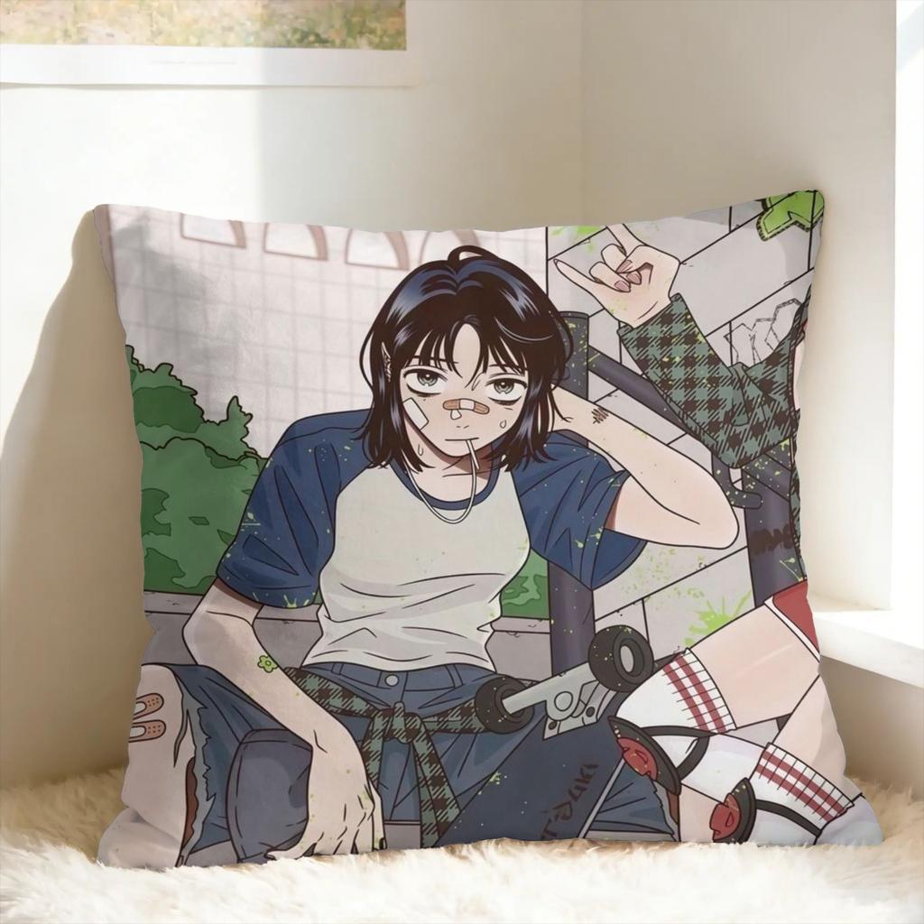 Mitsuki Koga Aya Green Yuri Pillow Cover Fashion Pillow Case For Sofa Bedroom Home Decor Design Pillowcases Gift