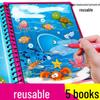 Kids' Magic Water Painting & Doodle Book with Pen - Thick, Reusable Fun for Boys & Girls