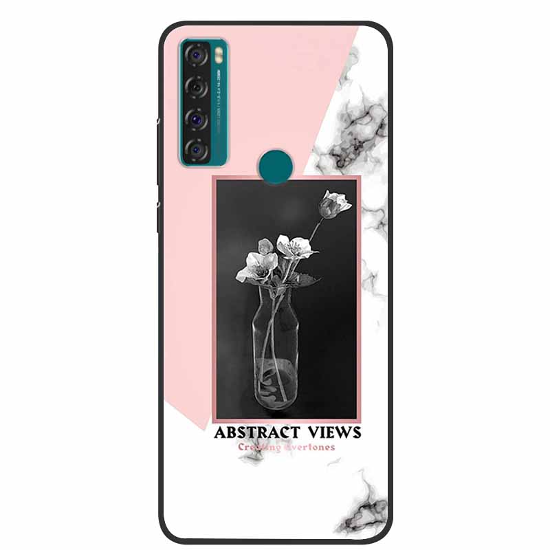 For TCL 20 R 5G Case Marble Silicone TPU Soft Phone Back Cover Case For TCL 20R 5G Funda Bumper Protector Capa Shockproof Coque