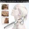 6.0 Inch 440C Double-Sided Tooth Scissors, Hair Scissors, Flat Scissors, Bangs Scissors, Tooth Scissors, 15% Thinning.