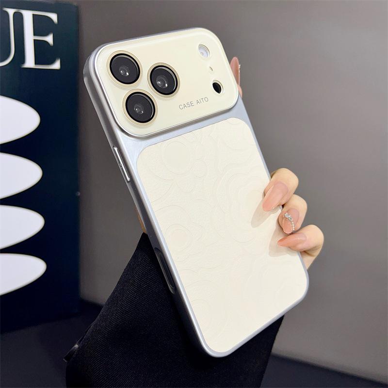 Elegant Camellia Full Coverage Phone Case for iPhone 14/15/16/17 Pro Max