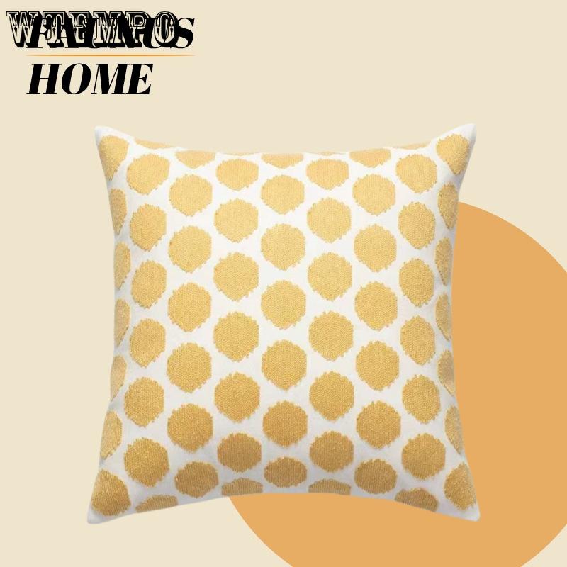 WTEMPO Green Leaf Sunflower Living Room Sofa Embroidery Cushion Throw Pillowcase