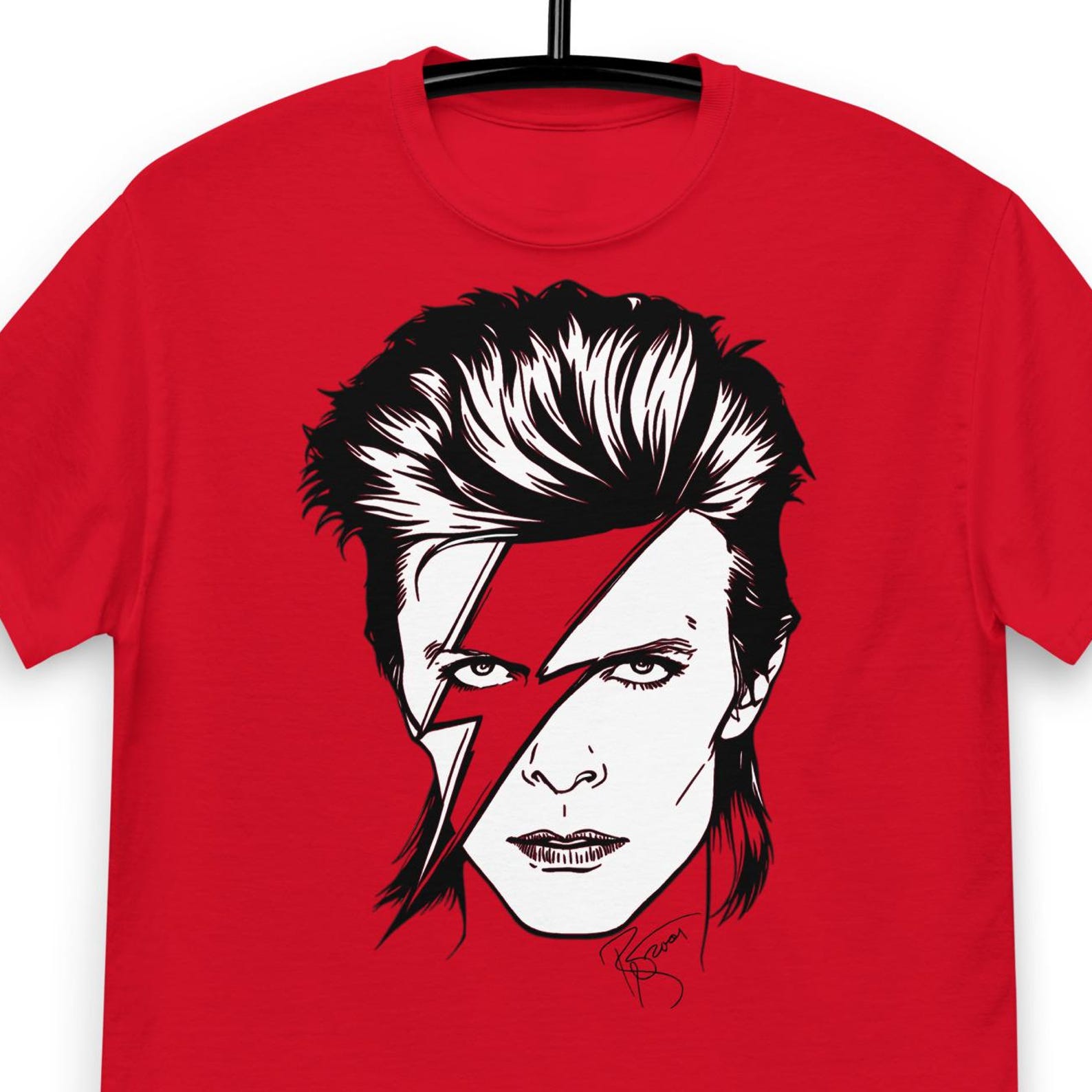Stardust & Style - Classic David Bowie Portrait T-Shirt | Ziggy Stardust Icon Tee 4XL