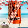 Name Custom Baltimore Orioles Print Beach Towel, Large Soft Quick Dry Towel for Beach Camping Swimming
