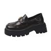 Muffin Platform Heightening Loafers Women's Shoes 2025 Spring New British Style Small Leather Shoes Genuine Leather Mary Jane Shoes
