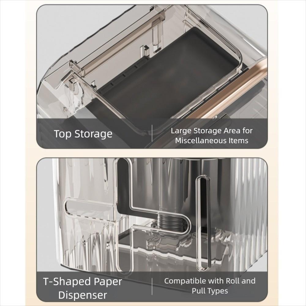 Magnetic 3 in1 Toilet Tissue Box Waterproof Toilet Paper Roll Holder  Kitchen