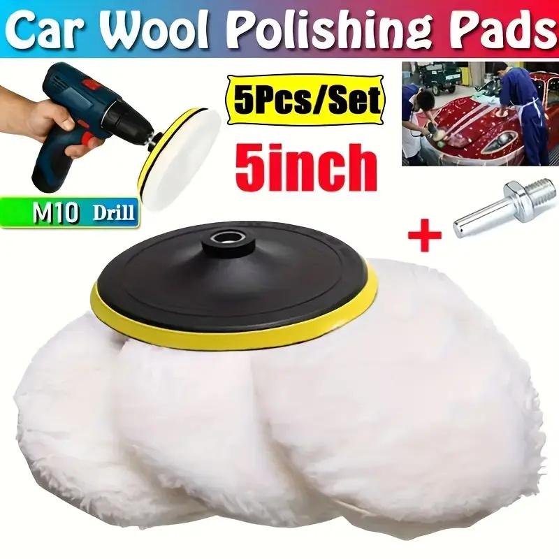 

5Pcs 5 Inch Automotive Polishing Waxing Polishing Wheel Pads Automotive Polisher Kit For Automotive M14 Drill Connectors
