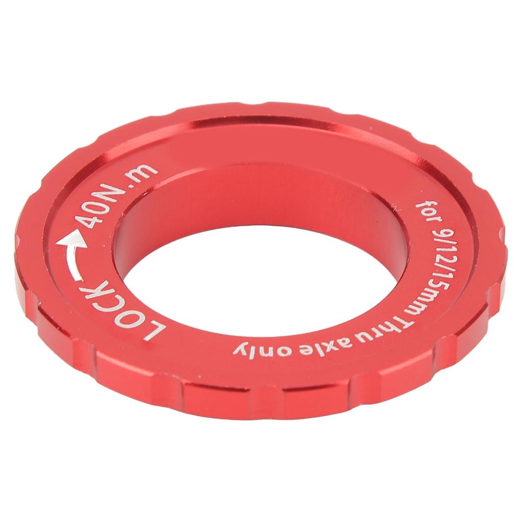 Bike Centerlock Lockring Aluminum Alloy Bike Disc Brake Hub Disc Rotor Lock Ring for Road Bike Mountain Bike Red