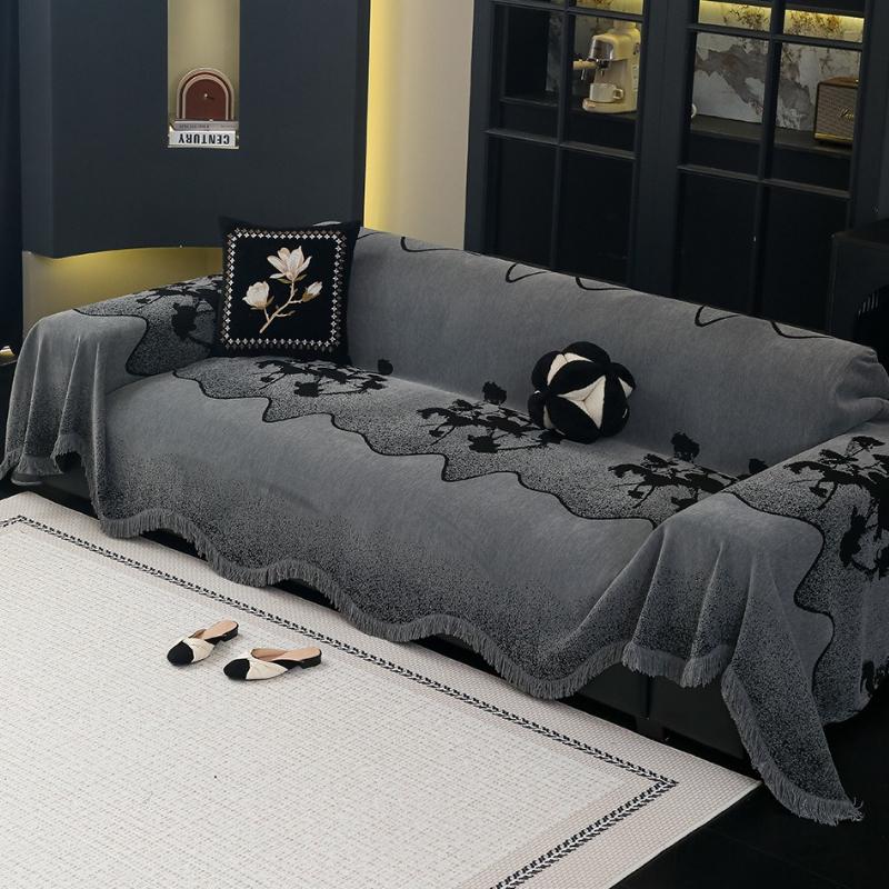Alien Tassel Sofa Towel Blanket Thicken Printed Throw Vintage Simple Pattern Sofa Blankets Air Conditioning Nap Sofa Towels