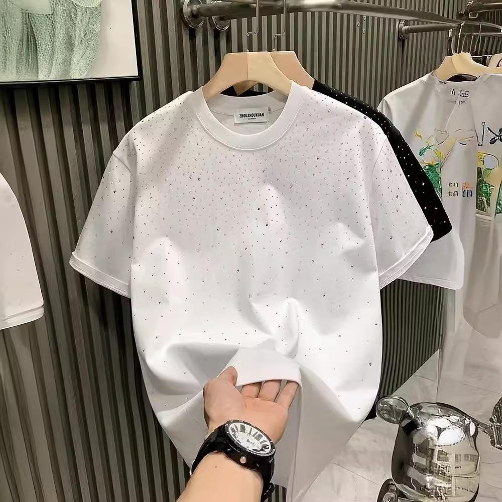 Herren T-Shirt mit Diamantakzent, Kurzarm - Trendiger lässiger Sommerstil