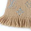 Great LOUIS VUITTON Scarf Escalp Logomania Shine With fringe beige wool M75834 Used