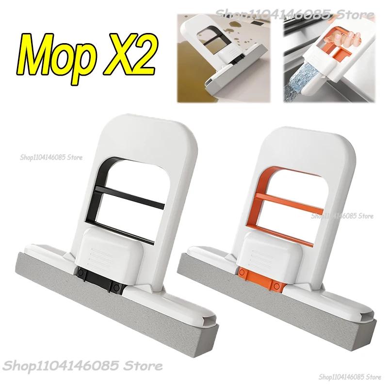 Portable Handheld Cleaning Mop Mini Foldable Desktop Mop Home Replacement for Bathroom Kitchen Desktop Glass Living Room Car
