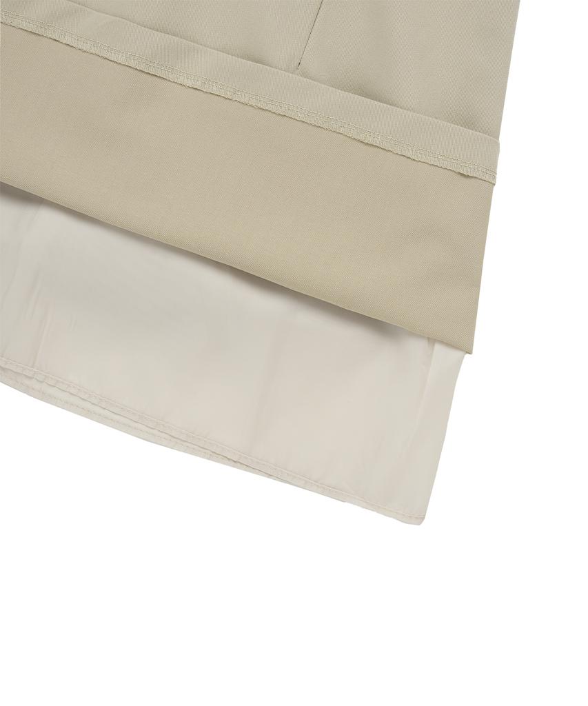 CNVS Pintuck Mini Skirt_Beige