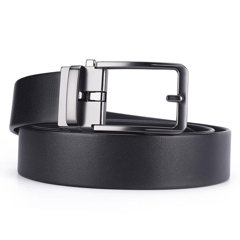 High-End First-Layer Cowhide Belt Men'S Belt Automatic Buckle Pure Cowhide Simple Casual Business Men'S Belt