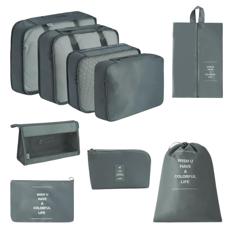 7-Piece Travel Storage Bag Set for Clothing and Luggage Organization