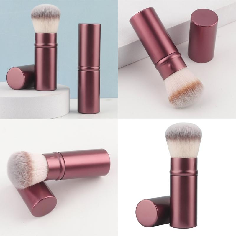 Travel Face Blush Brush Retractable Makeup Brush Blending Powder Brush Contours Brush Highlighter Brush Cosmetic Brush