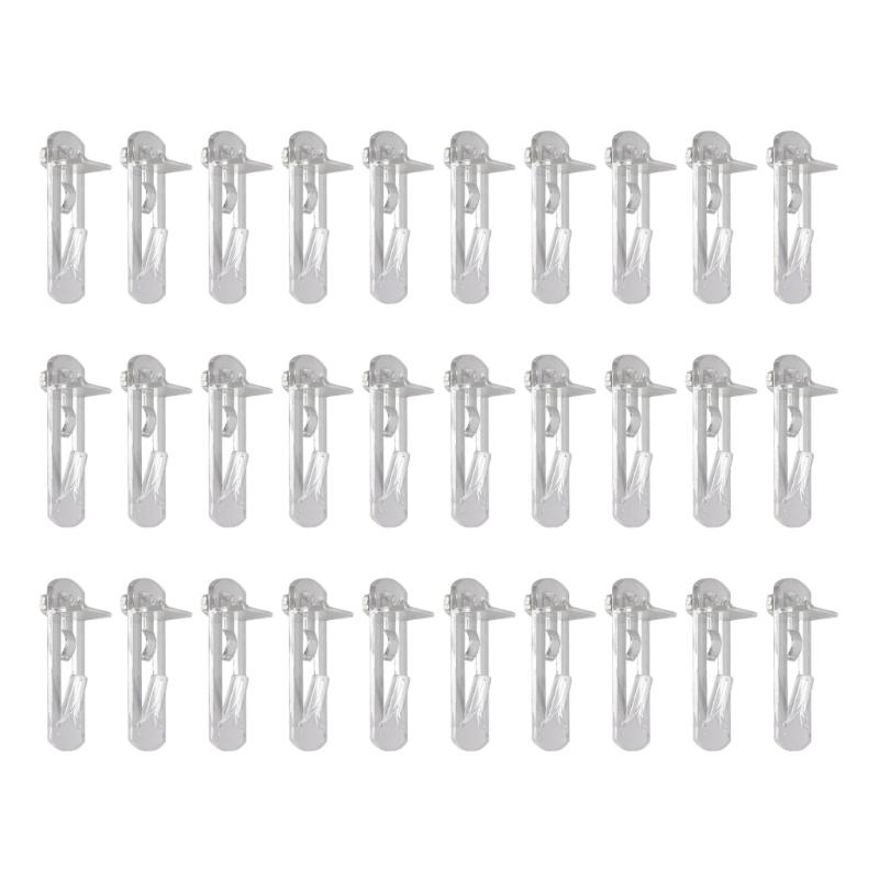 

30pcs Shelf Support Peg Clear Plastic Locking Shelf Support Pin Clips Cabinet Shelf Pins Self-Locking Bracket Clips 1
