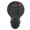 Arenbel 5 Speed Leather Shifter Grip Stick Knob Head Ball Shape Car Gear Shift Lever Handle Manual Auto Universal Black