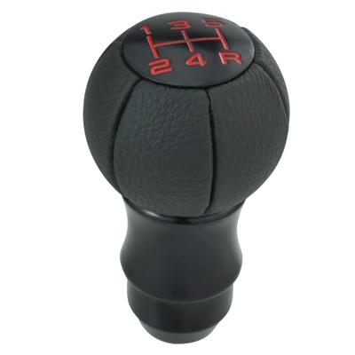 Arenbel 5-Gang Leder Schalthebelgriff Knauf Kopf Kugelform Auto Schalthebelgriff Manuell Automatik Universal Schwarz