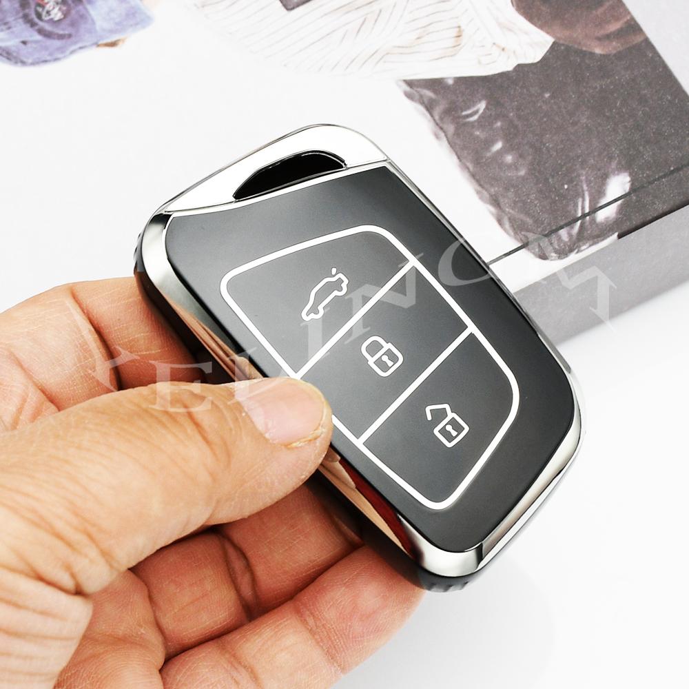 New Tpu 3Button Car Key Case Suitable For Jac Jiayue A5 X4 X7 Ic5 Iev S4 7S T8 Refine S4 S7 M6 Keyless Keychain Accessories