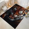 Fierce Tiger Printed Carpet for Living Room or Bedroom, Animal Design Suitable for Use As an Anti-slip for Living Room Bedroom Sofas