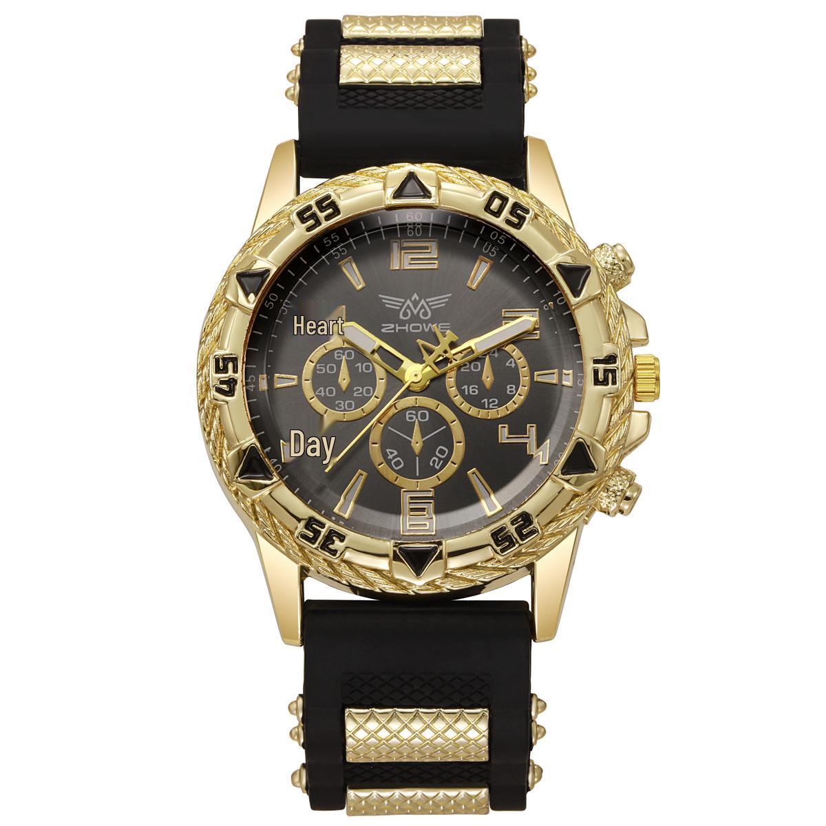 

Мужские модные кварцевые часы с силиконовым ремешком - трендовые повседневные наручные часы