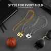 Mode Punk 67 Halskette Edelstahl Anhänger mit Tag-Buchstaben für Männer Frauen Sportlichkeit Schmuck Geschenk