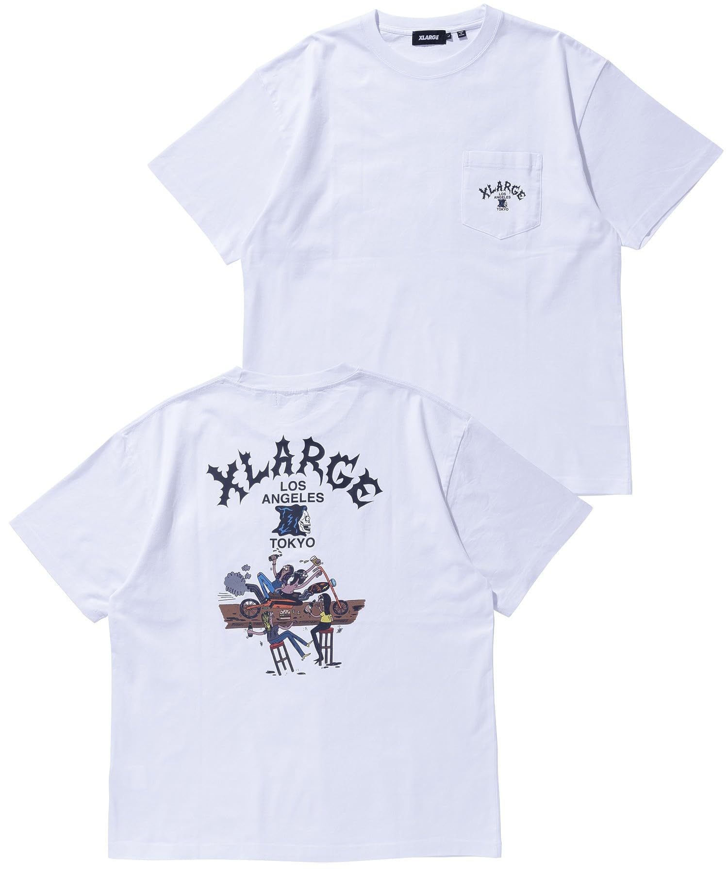 

[Extra Large] Casual HANG OUT S/S POCKET TEE Men s WHITE