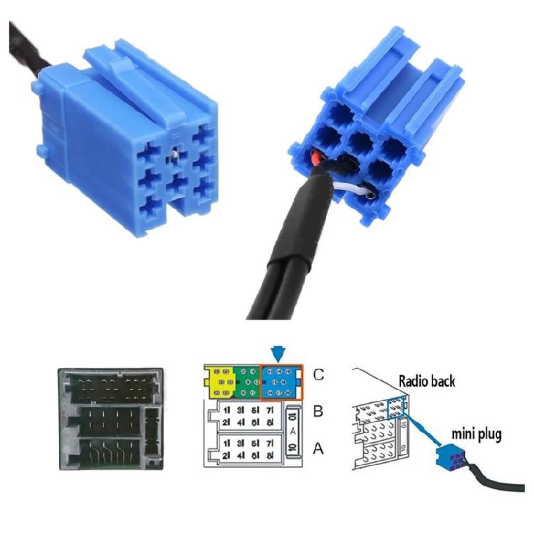 Female/Male AUX in Input Cable for B5 MP3 Player Accesssory Easy Installation