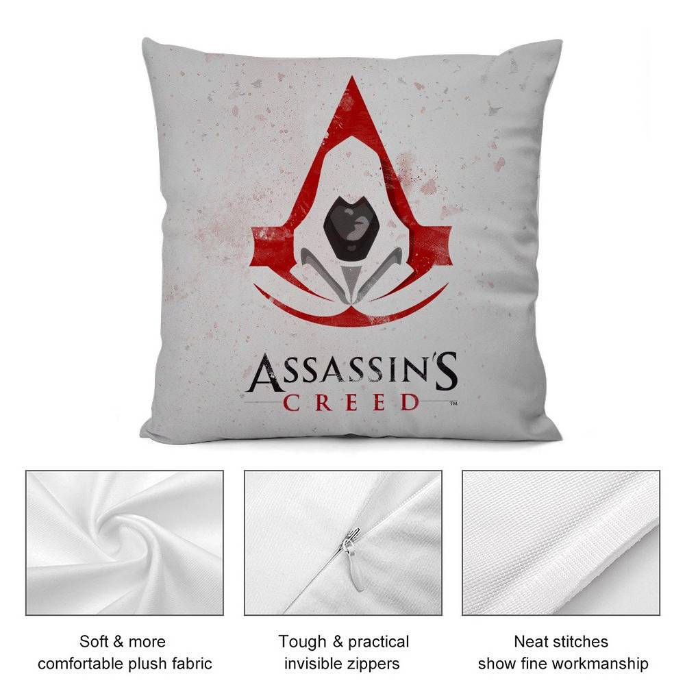 A-Assassins Creeds Pillow Case Plush Fabric Soft Double Sided Print Sofa Cushion Cover Throw Pillow Covers