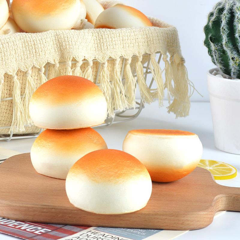 Fake Chinese Mantou Squishy Realistic Steamed Bun Simulated Bread Model Soft Slow Rising Toy Funny Gift Creative Birthday Gift