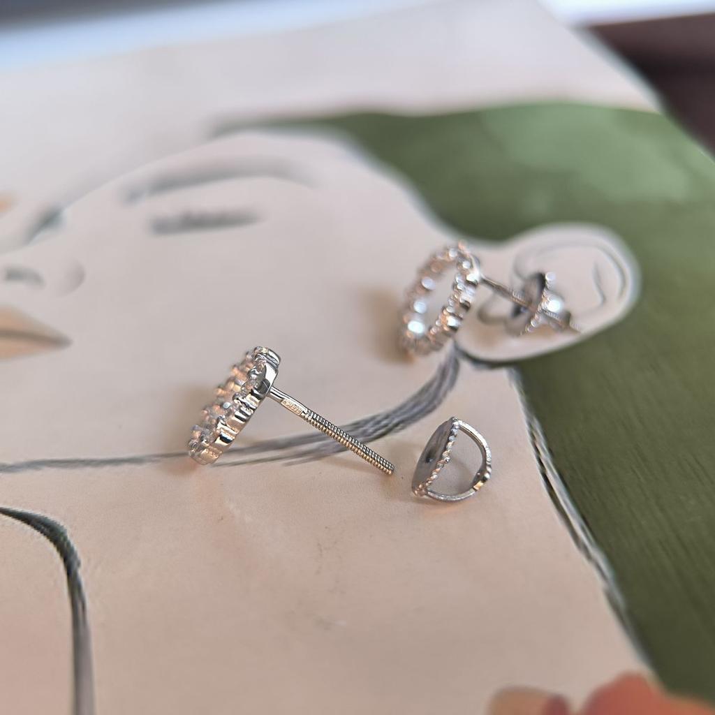 Silver Earrings with Cubic Zirkonia (2193081)