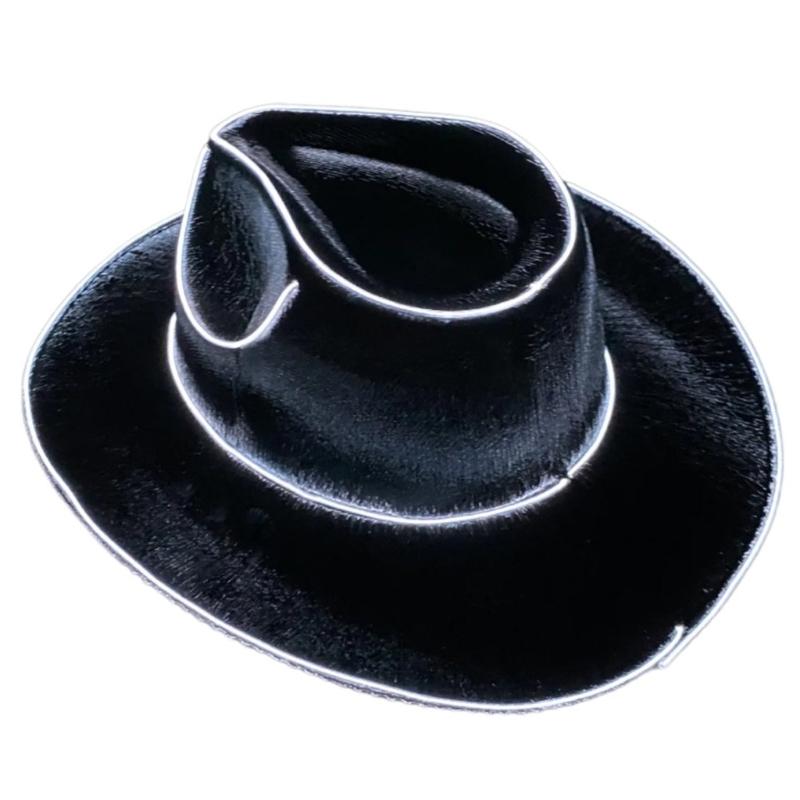 Western Hat Light Up LED Cowgirl Hat Party Hat Stage Costume Headwear