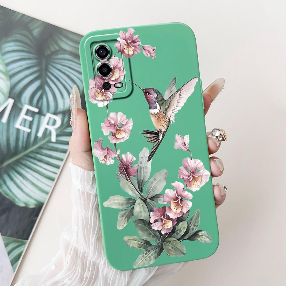 For Oppo A55 4G Case CPH2325 Silicone Cute Cat Fashion Butterfly Flowers Love Painted Cover For Oppo A55 4G Phone Case