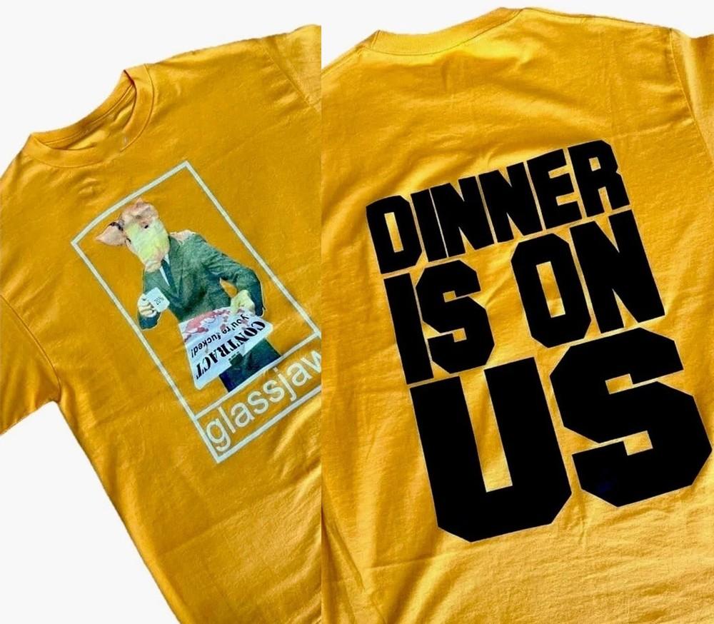 New Glassjaw double sided shirt Yellow Reprinted Cotton Unisex All Size 22D26 Unisex T-Shirt M
