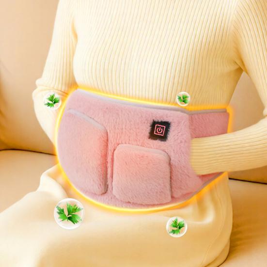 Heating Waist Belt for Women Adjustable Electric Heated Strap 3 Temperature Settings Portable Heat Pad for Back Abdomen Relaxation