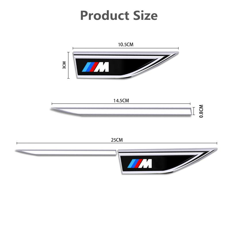 Car Body Protective Sticker Car Fender Side Blade Badge For BMW M Performance E46 E90 E60 F10 F30 E39 E36 F20 E87 G30 E92 E91 X5