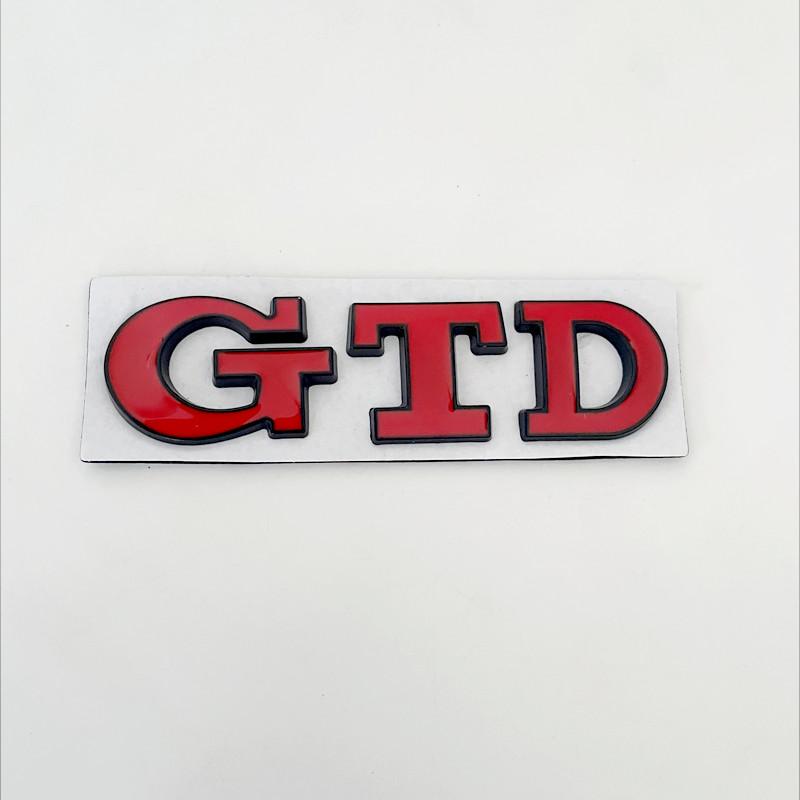 

Golf 3 4 MK3 MK4 2026 Hot For VW VOLKSWAGEN 3D Metal Letters Car Rear Trunk Badge GTD Logo Emblem For Volkswagen VW Golf 7 6 5 4 червоний колір чорний