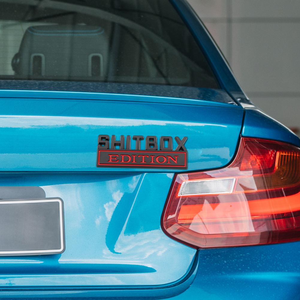 3D Big Size SHITBOX Edition Emblem ABS Car Badge Car Tail Trunk Side Body Stickers Vehicle Sticker Decal For Cars Trucks S