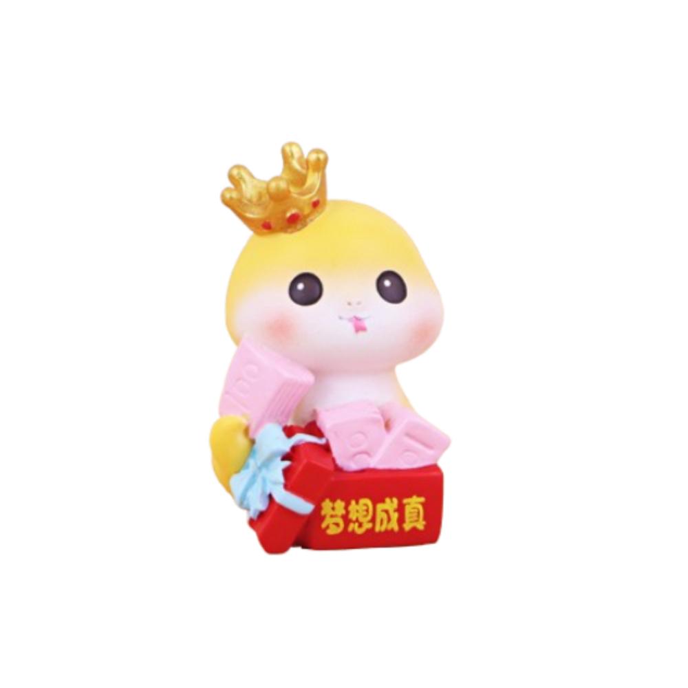 Traditional New Year Snake Figurine Cute Small Snake Figurine  Micro Landscape Decorations