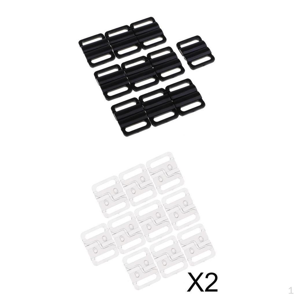 30 Pairs Plastic Bikini Bra Clips Hook Swimwear Accessories 14mm