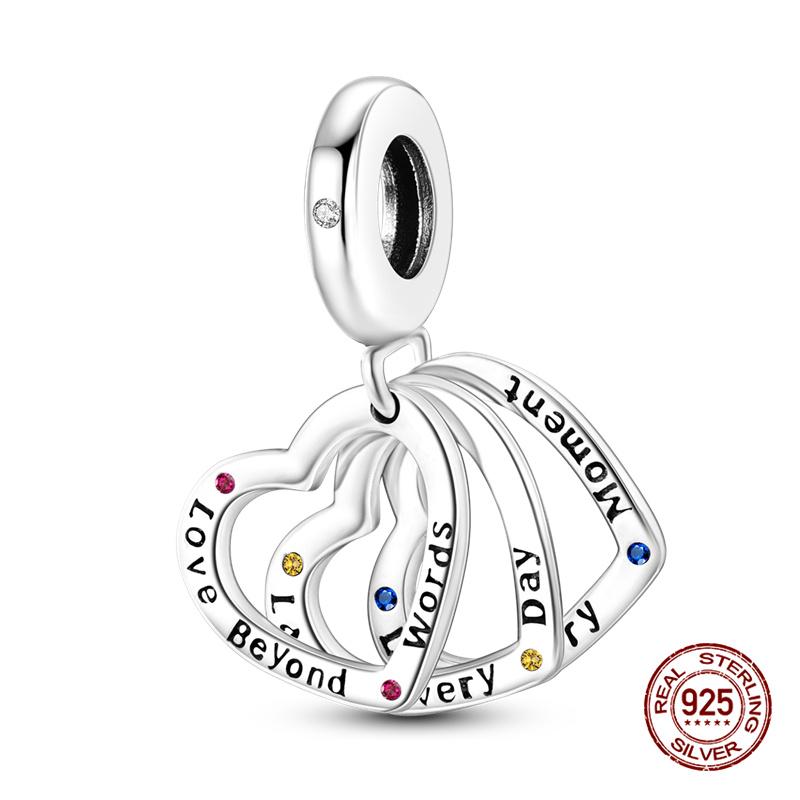 Original Charms Copper Heart-Shaped Infinity Charms Beads Fits 3Mm Original Bracelet Womens Diy Fine Jewelry Gifts